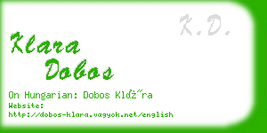 klara dobos business card